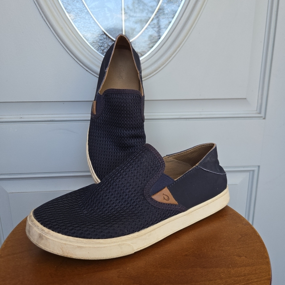OluKai Women's Breathable Slip-On Shoes Navy